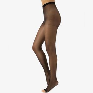 NEW CALZITALY Toeless Pantyhose Sheer Tights Open Toe stocking Cooling Effect L